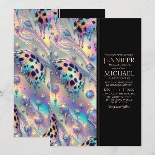 SEE BACK All-In-One Exotic Posh Wedding Invitation 招待状 (正面/裏面)