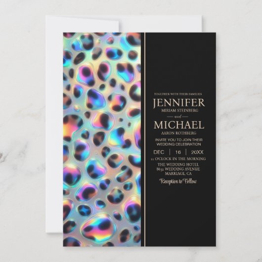 SEE BACK All-In-One Exotic Posh Wedding Invitation 招待状 (正面)