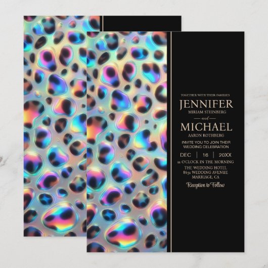 SEE BACK All-In-One Exotic Posh Wedding Invitation 招待状 (正面/裏面)