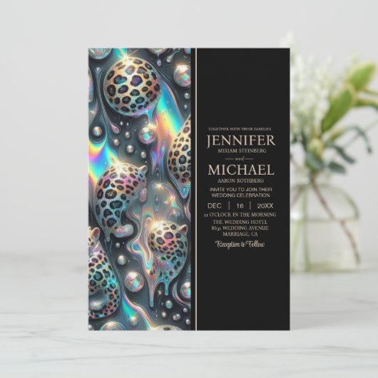 SEE BACK All-In-One Exotic Posh Wedding Invitation 招待状 (スタンド正面)