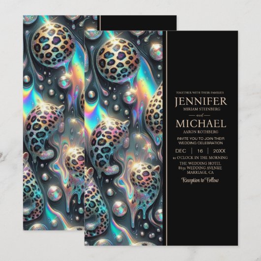 SEE BACK All-In-One Exotic Posh Wedding Invitation 招待状 (正面/裏面)