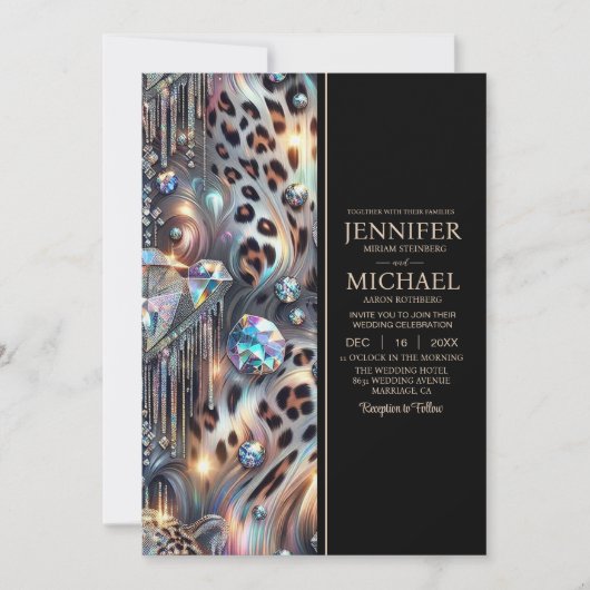 SEE BACK All-In-One Exotic Posh Wedding Invitation 招待状 (正面)