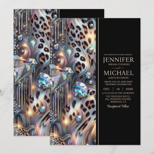 SEE BACK All-In-One Exotic Posh Wedding Invitation 招待状 (正面/裏面)