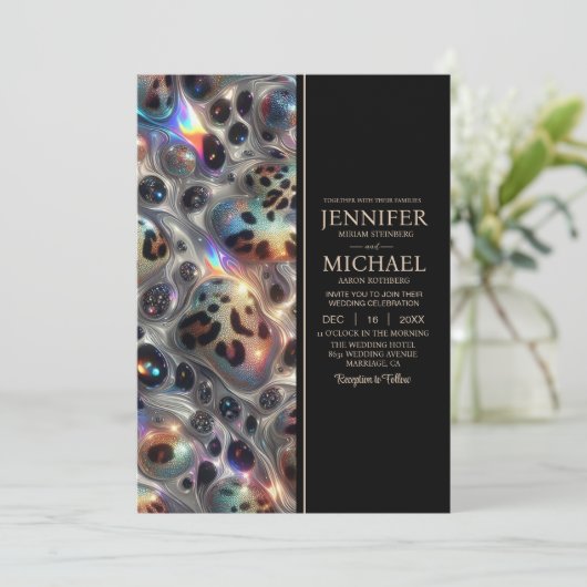 SEE BACK All-In-One Exotic Posh Wedding Invitation 招待状 (スタンド正面)