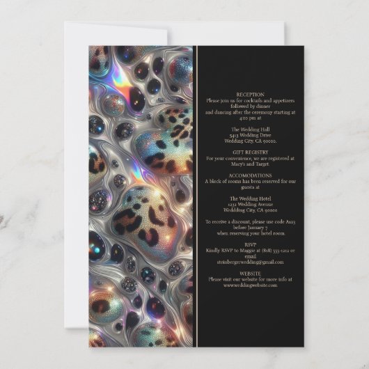 SEE BACK All-In-One Exotic Posh Wedding Invitation 招待状 (裏面)