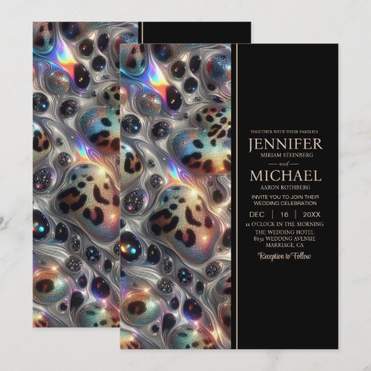 SEE BACK All-In-One Exotic Posh Wedding Invitation 招待状 (正面/裏面)