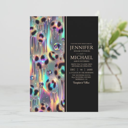 SEE BACK All-In-One Exotic Posh Wedding Invitation 招待状 (スタンド正面)