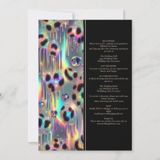 SEE BACK All-In-One Exotic Posh Wedding Invitation 招待状 (裏面)