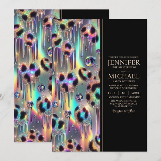 SEE BACK All-In-One Exotic Posh Wedding Invitation 招待状 (正面/裏面)