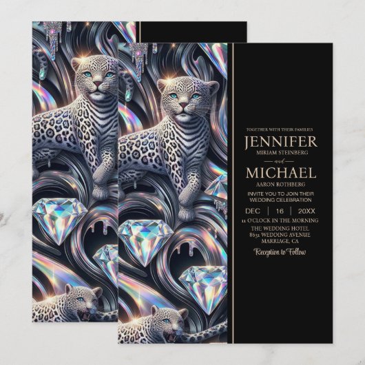 SEE BACK All-In-One Exotic Posh Wedding Invitation 招待状 (正面/裏面)