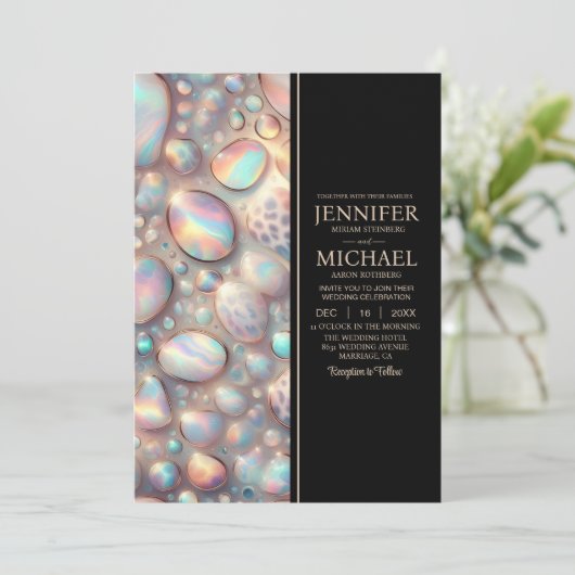 SEE BACK All-In-One Exotic Posh Wedding Invitation 招待状 (スタンド正面)