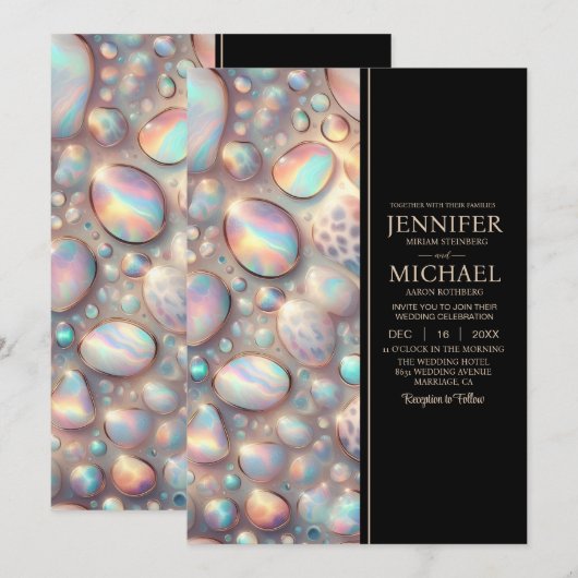 SEE BACK All-In-One Exotic Posh Wedding Invitation 招待状 (正面/裏面)