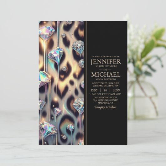 SEE BACK All-In-One Exotic Posh Wedding Invitation 招待状 (スタンド正面)