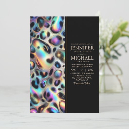 SEE BACK All-In-One Exotic Posh Wedding Invitation 招待状 (スタンド正面)