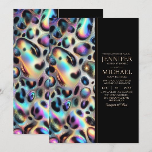 SEE BACK All-In-One Exotic Posh Wedding Invitation 招待状 (正面/裏面)