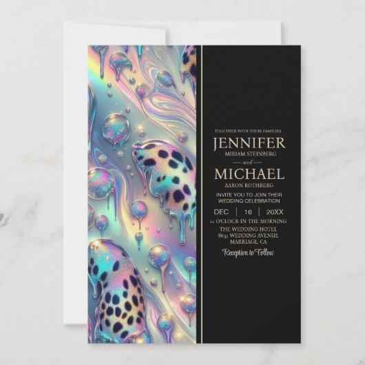 SEE BACK All-In-One Exotic Posh Wedding Invitation 招待状 (正面)