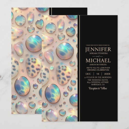 SEE BACK All-In-One Exotic Posh Wedding Invitation 招待状 (正面/裏面)