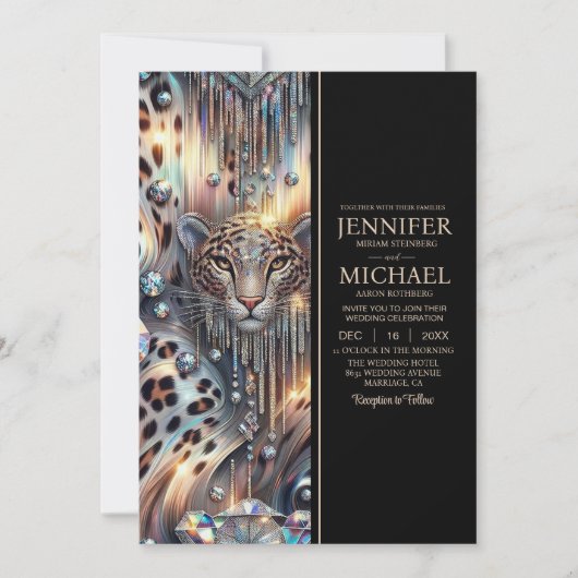 SEE BACK All-In-One Exotic Posh Wedding Invitation 招待状 (正面)