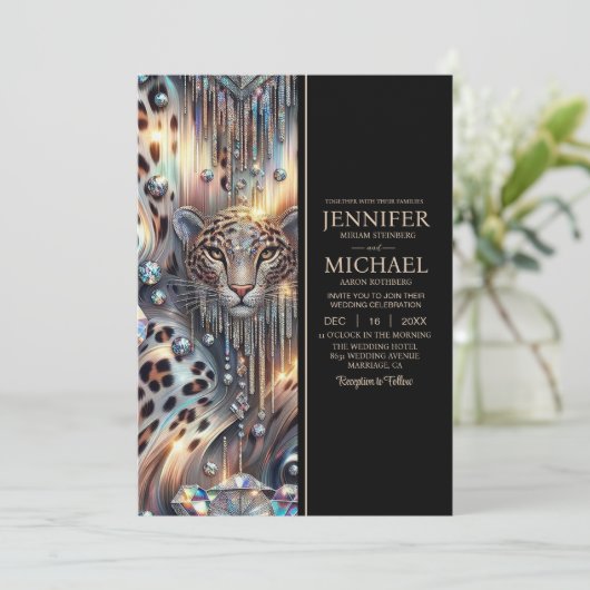 SEE BACK All-In-One Exotic Posh Wedding Invitation 招待状 (スタンド正面)