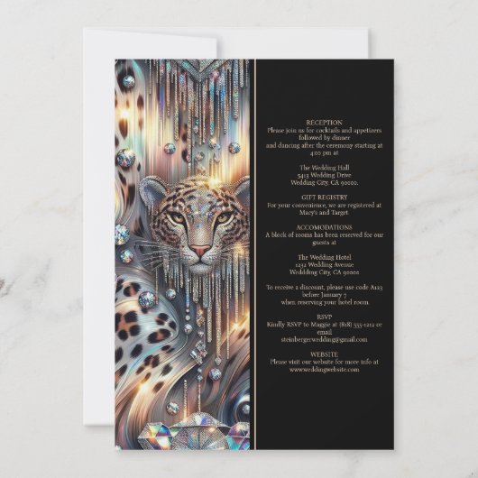 SEE BACK All-In-One Exotic Posh Wedding Invitation 招待状 (裏面)