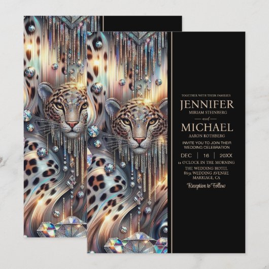 SEE BACK All-In-One Exotic Posh Wedding Invitation 招待状 (正面/裏面)