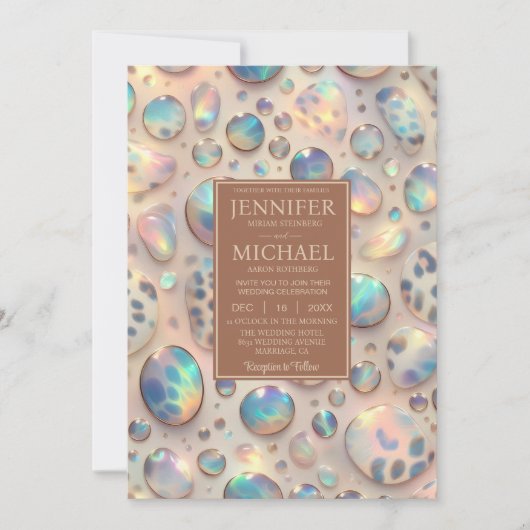 SEE BACK All-In-One Exotic Posh Wedding Invitation 招待状 (正面)