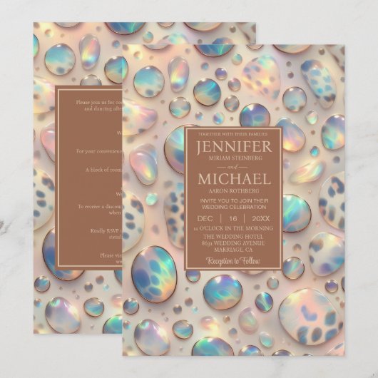 SEE BACK All-In-One Exotic Posh Wedding Invitation 招待状 (正面/裏面)