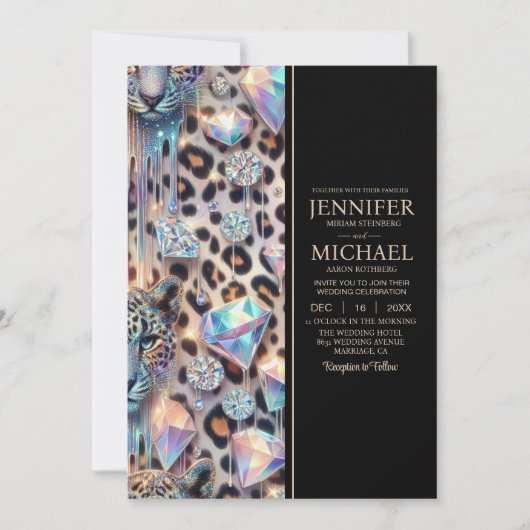 SEE BACK All-In-One Exotic Posh Wedding Invitation 招待状 (正面)