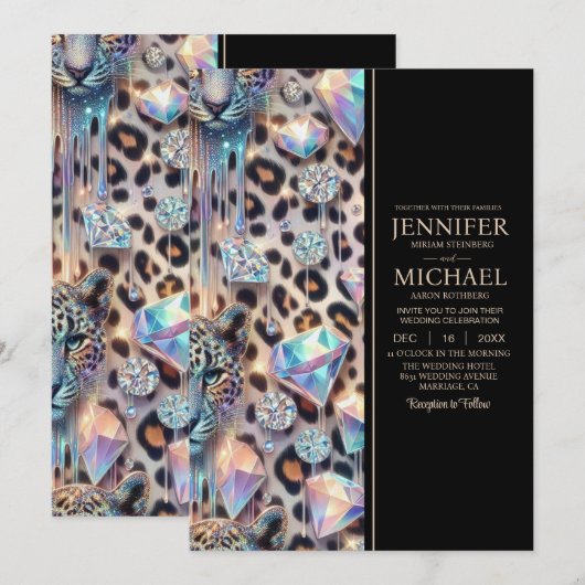 SEE BACK All-In-One Exotic Posh Wedding Invitation 招待状 (正面/裏面)