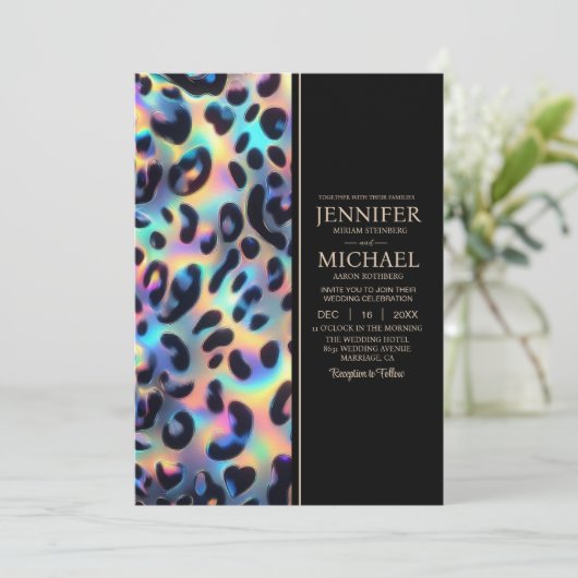 SEE BACK All-In-One Exotic Posh Wedding Invitation 招待状 (スタンド正面)