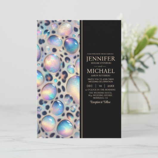 SEE BACK All-In-One Exotic Posh Wedding Invitation 招待状 (スタンド正面)