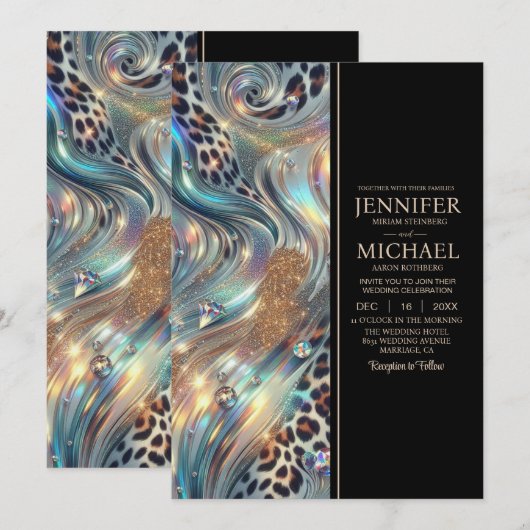 SEE BACK All-In-One Exotic Posh Wedding Invitation 招待状 (正面/裏面)