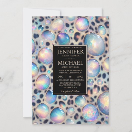 SEE BACK All-In-One Exotic Posh Wedding Invitation 招待状 (正面)