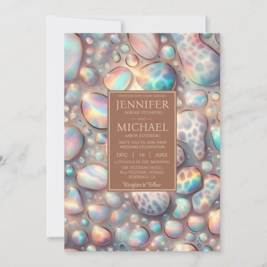 SEE BACK All-In-One Exotic Posh Wedding Invitation 招待状 (正面)