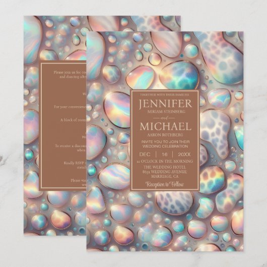 SEE BACK All-In-One Exotic Posh Wedding Invitation 招待状 (正面/裏面)