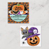 See Back - Halloween Treatバッグラベル(穴なし) スクエア名刺 (正面/裏面)