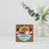 See Back - Halloween Treatバッグラベル(穴なし) スクエア名刺 (スタンド正面)