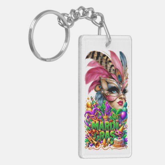 SEE BACK - Mardi Gras キーホルダー (正面左)