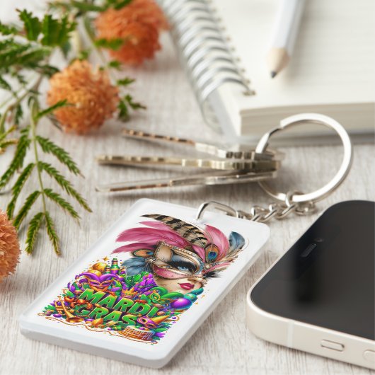 SEE BACK - Mardi Gras キーホルダー (正面右)