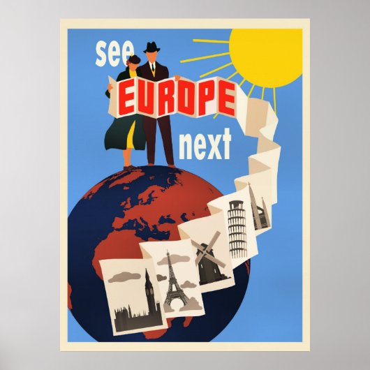 See Europe Next travel poster, ポスター (正面)