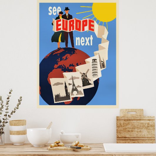 See Europe Next travel poster, ポスター (キッチン)