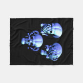 See Hear 話 No Evilスカルフリースブランケット フリースブランケット (正面(横))