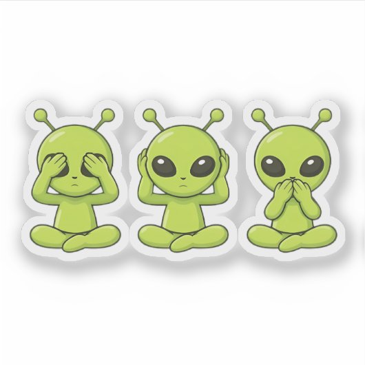 See, Hear, Speak No Evil シール (正面)