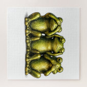 See Hear Speak No Evil Funny Frogs ジグソーパズル (横)