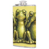 See Hear Speak No Evil Funny Frogs フラスク (左)