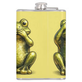 See Hear Speak No Evil Funny Frogs フラスク (裏面)