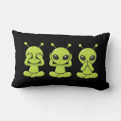 See, Hear, Speak No Evil Lumbar Throw Pillow ランバークッション (裏面)