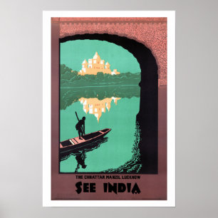 See India Chattar Manzil – ヴィンテージ旅行 ポスター