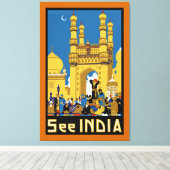 See India to Hyderabad - XL キャンバスプリント (インサイチュ (ウッドフロア))