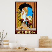See India ~ Vintage Travel ポスター (キッチン)